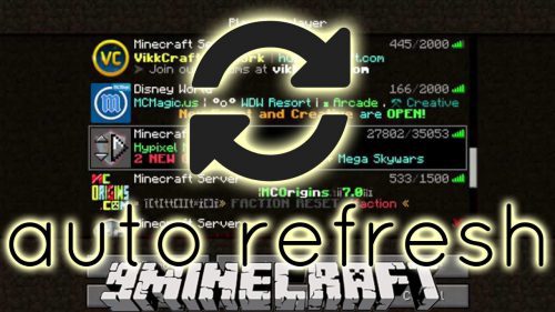 Auto Refresh Mod 1.12.2, 1.11.2 (Alert You When Server Comes On) Thumbnail