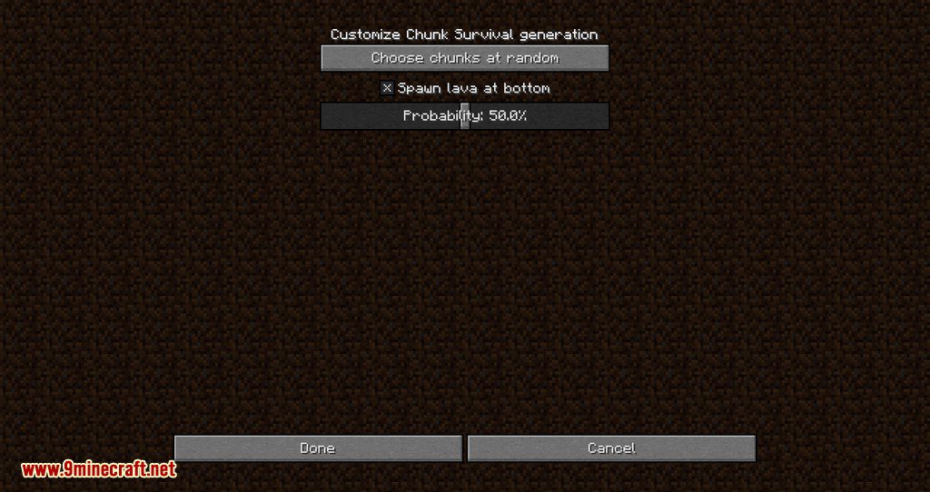 Chunk Survival Generator Mod 1.12.2 (Challenge Yourself At the Next Level) 4