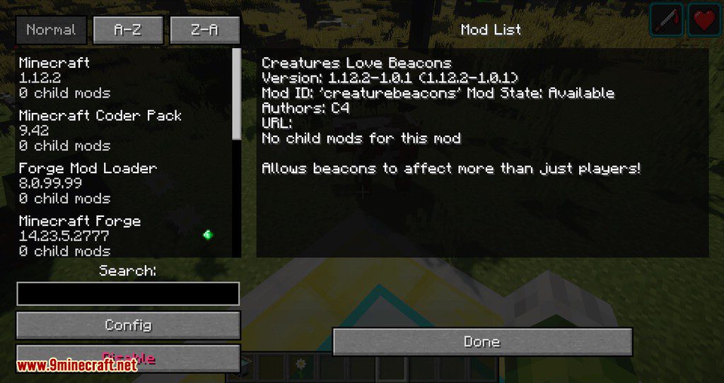 Creatures Love Beacons Mod 1.15.2, 1.14.4 (Beacon Affect Mobs) 6