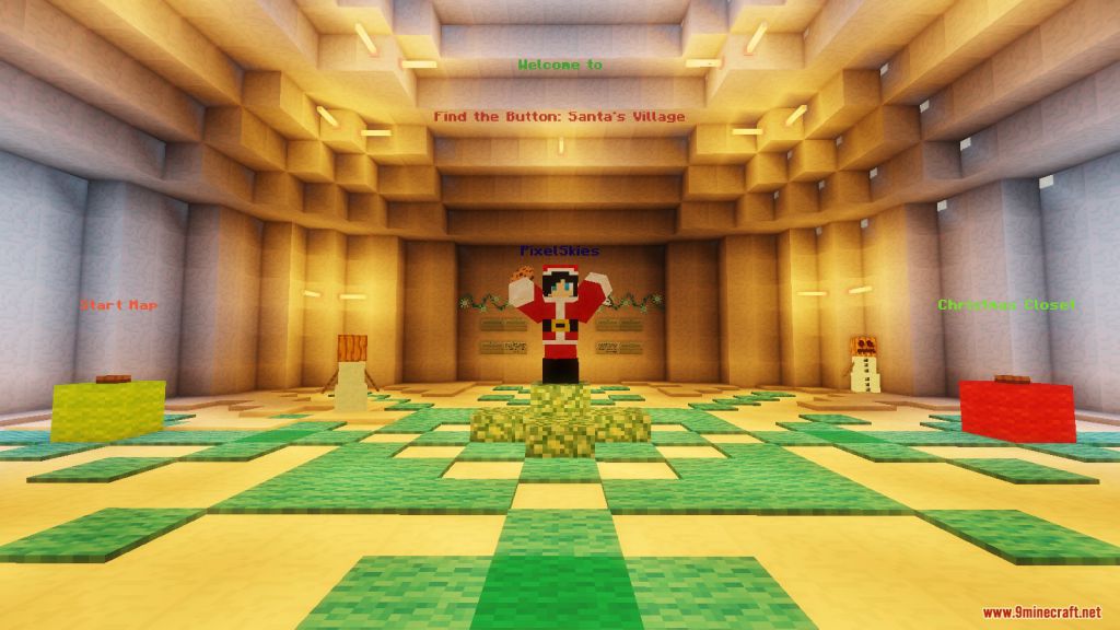 Find The Button: Santa's Village Map 1.13.2 for Minecraft 2