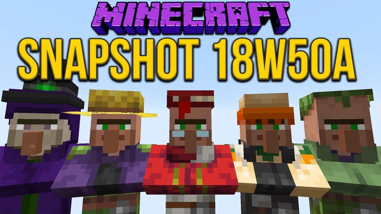 Minecraft 1.14 Snapshot 18w50a (New Villager Types) 1