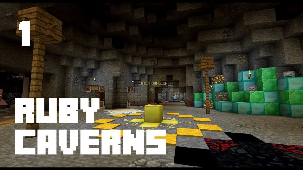 Ruby Caverns Map 1.13.2 for Minecraft 1