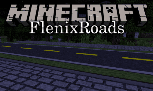 Flenix Roads Mod 1.7.10 (Great Mod for any Road Enthusiast) Thumbnail