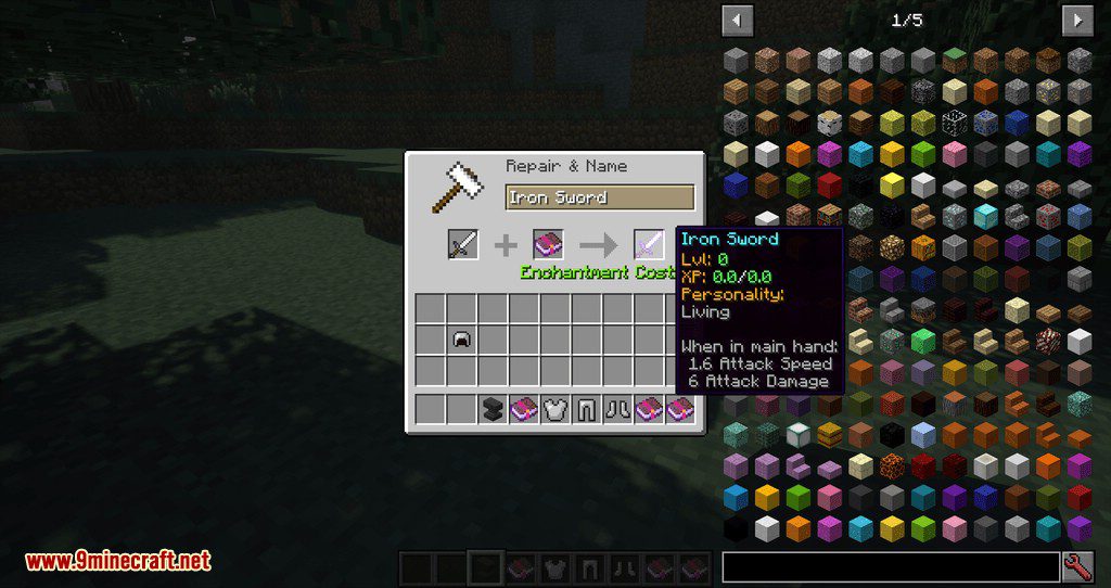 Living Enchantment Mod (1.12.2) - Living Weapons, Armors, Tools 11