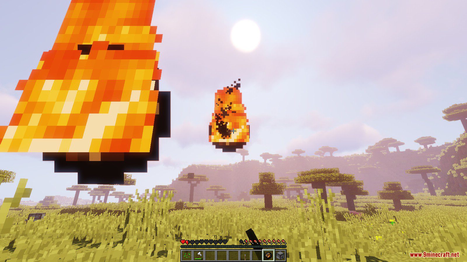 Fire Volley Data Pack 1.13.2 (More Powerful Fireball in Minecraft) 5