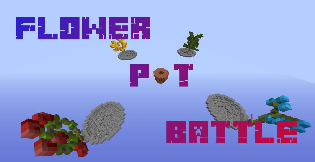 Flower Pot Battle Map 1.13.2 for Minecraft 1