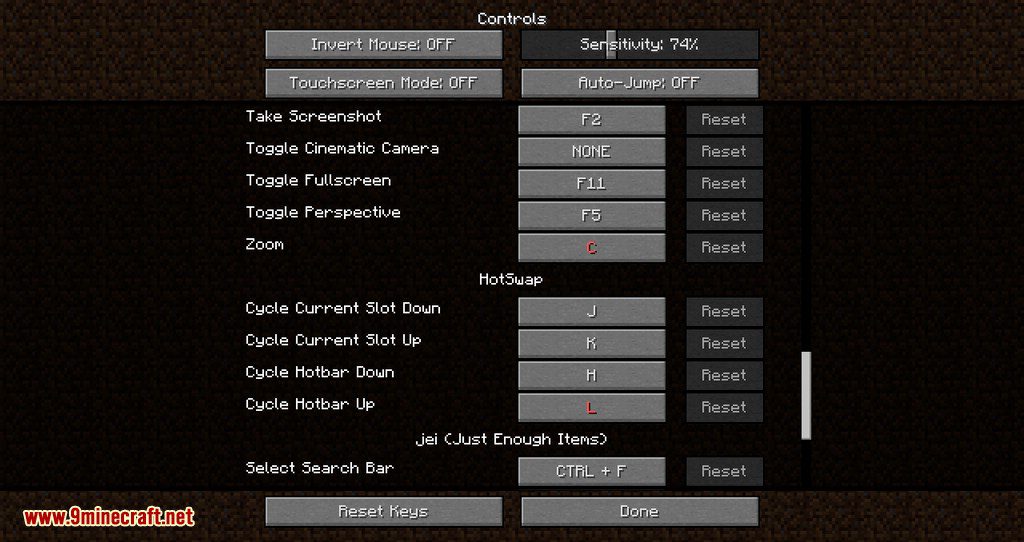 HotSwap Mod 1.12.2, 1.11.2 (Quickly Switch Out Hotbars) 4