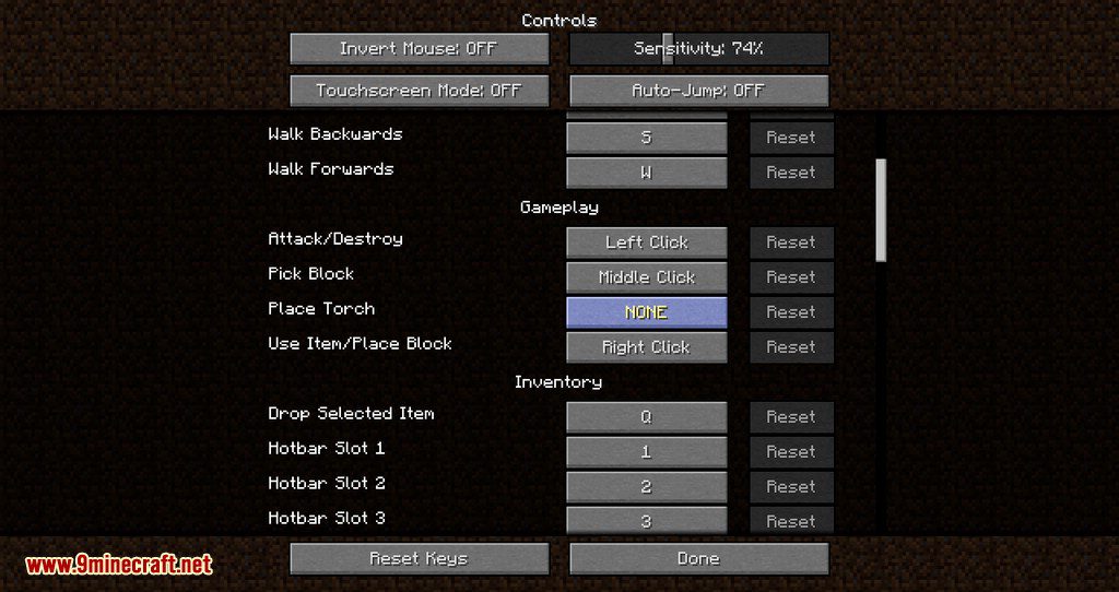 The Middle Torch Mod (1.21.1, 1.12.2) - A Button for Placing Torches 8