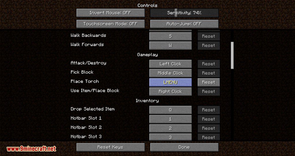 The Middle Torch Mod (1.21.1, 1.12.2) - A Button for Placing Torches 9