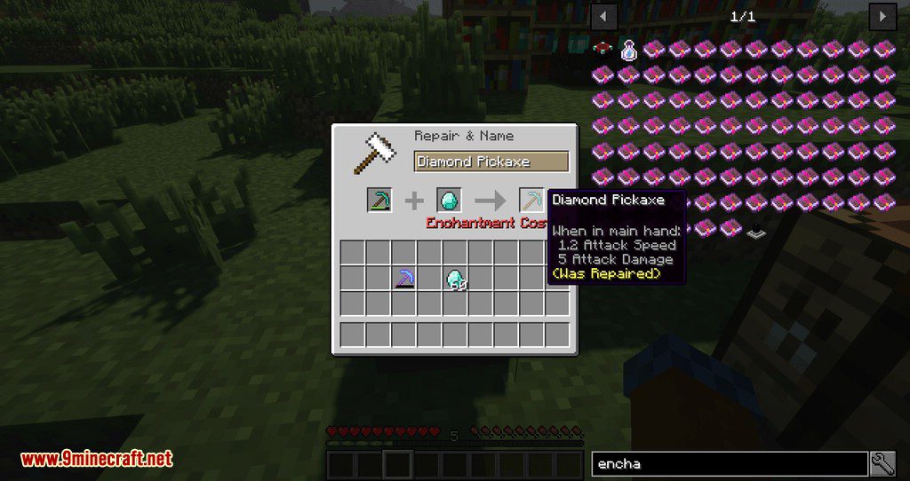 Unmending Mod 1.15.2, 1.12.2 (Nerfs Mending Enchantment) 7