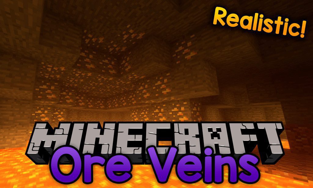 Realistic Ore Veins Mod 1.15.2, 1.14.4 (Realistically Shaped Veins of Ore) 1