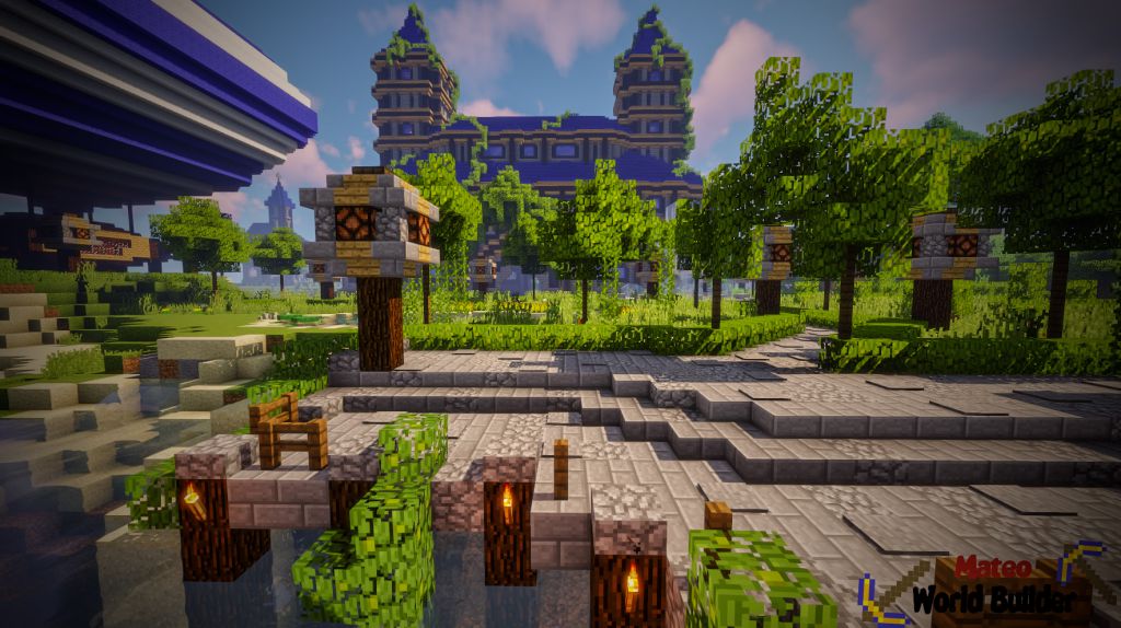 Castle and Gladiator Arena Map 1.13.2 for Minecraft 1