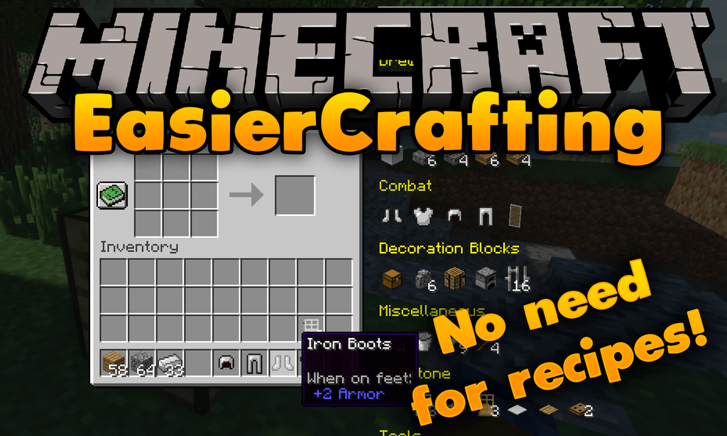 Easier Crafting Mod (1.20.4, 1.19.3) - Craft With Only One Click 1