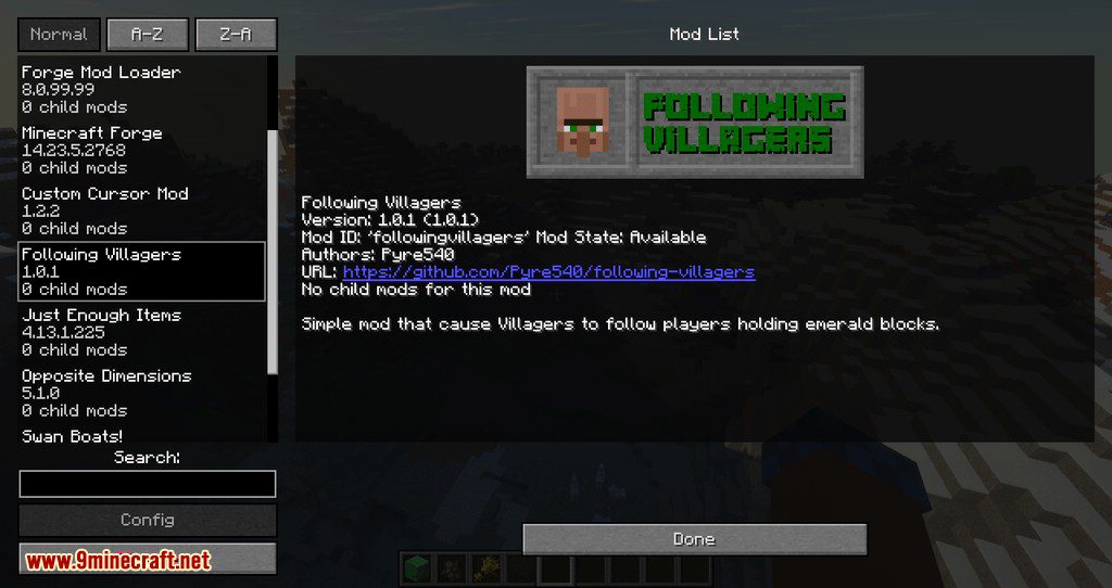 Following Villagers Mod 1.15.2, 1.14.4 (Lure Villagers With Emerald!) 6