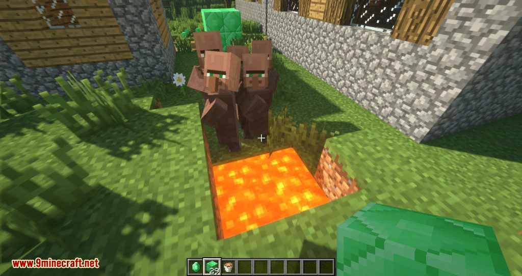 Following Villagers Mod 1.15.2, 1.14.4 (Lure Villagers With Emerald!) 11