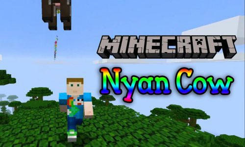 Nyan Cow Mod 1.16.5, 1.12.2 (Nyan Cow Everywhere!) Thumbnail