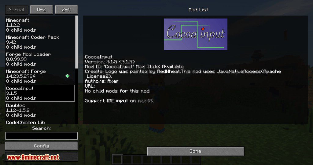 CocoaInput Mod 1.17.1, 1.16.5 (Support IME Input in Minecraft on MacOS) 4