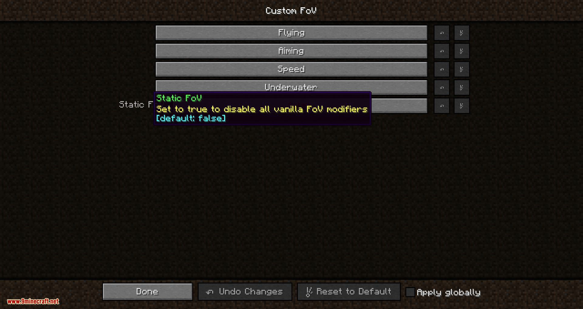 Custom FoV Mod (1.19.4, 1.18.2) - Customization Various Field of View 7