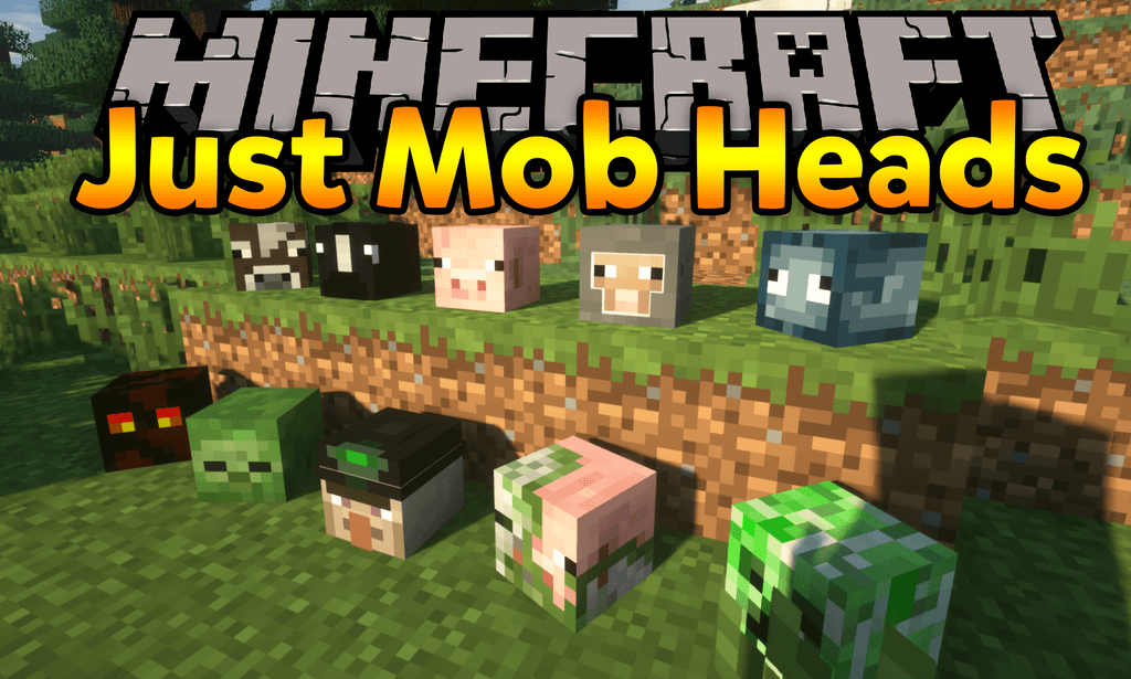 Just Mob Heads Mod (1.20.4, 1.19.4) - Mobs Drop Their Head on Death 1