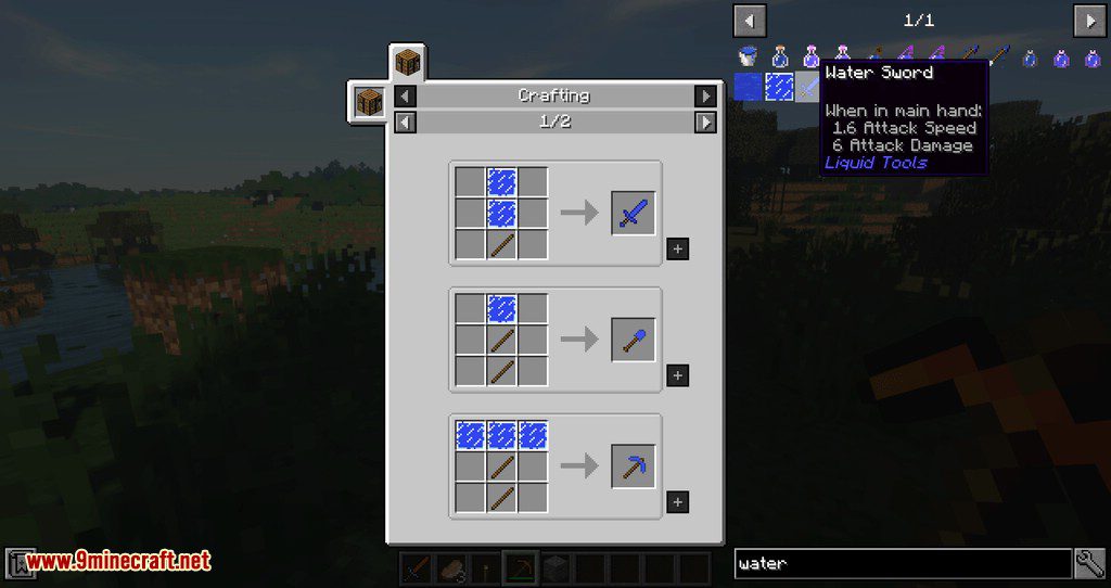 Liquid Tools Mod 1.12.2 (Adds Water and Lava Tools) 8