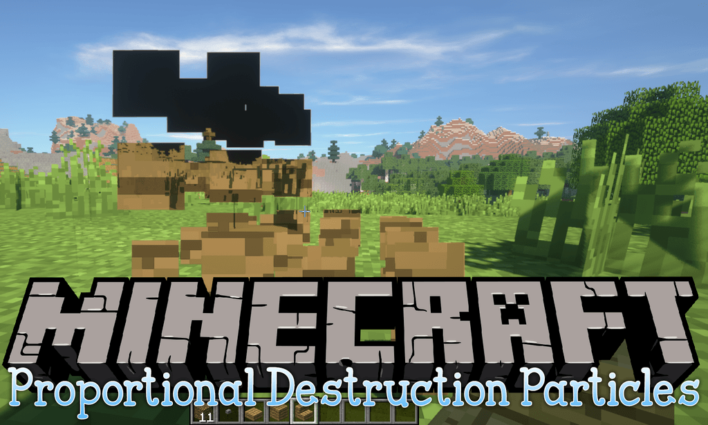 Proportional Destruction Particles Mod 1.12.2 (Nicely Blocks Particle) 1