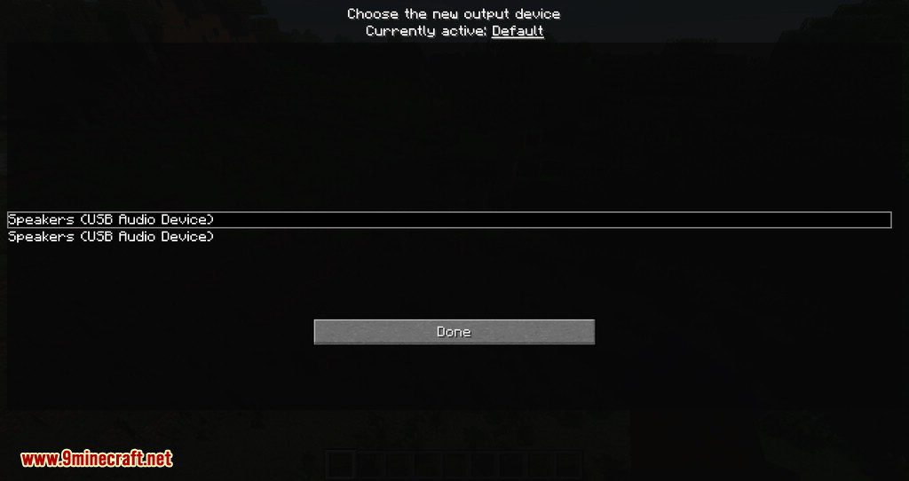 Sound Device Options Mod 1.17.1, 1.16.5 (Switch the Sound Output Device) 3