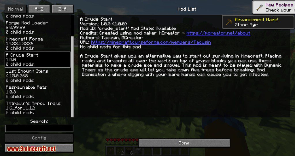 A Crude Start Mod 1.12.2 (An Alternative Start to Modded Minecraft) 16