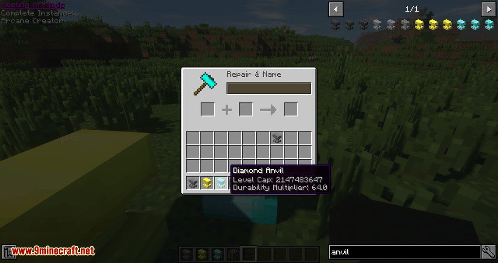 Extra Anvils Mod (1.16.5, 1.15.2) - Anvil that Increase Level Cap 8