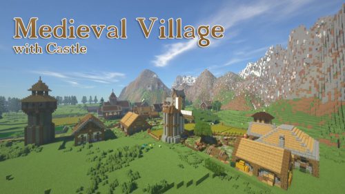 Medieval Village with Castle Map 1.12.2, 1.12 for Minecraft Thumbnail