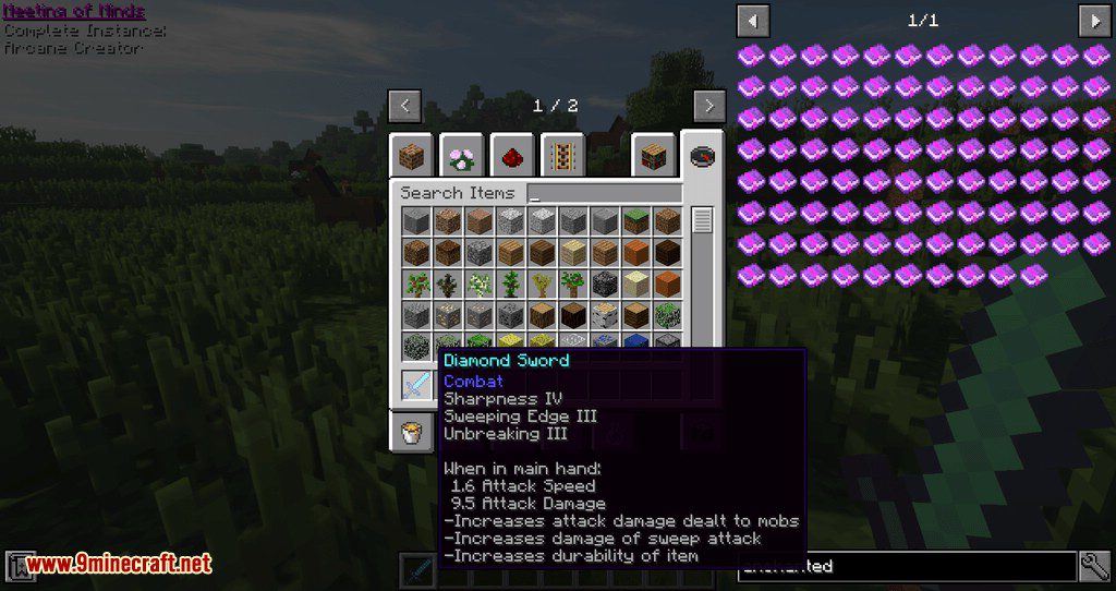 Named Enchantments Mod 1.12.2 (Gives Descriptions to Enchanted Items) 7