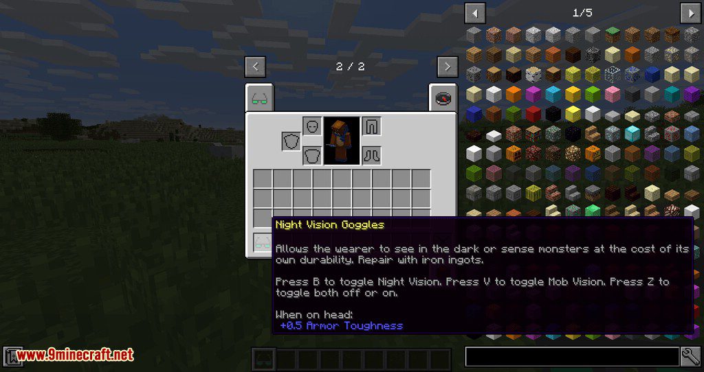 Night Vision Goggles Mod (1.12.2) - See in the Dark & Highlight Mobs 3