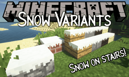 Snow Variants Mod 1.14.4, 1.12.2 (Allows Snow Layer Placement On Stairs & Slabs) Thumbnail