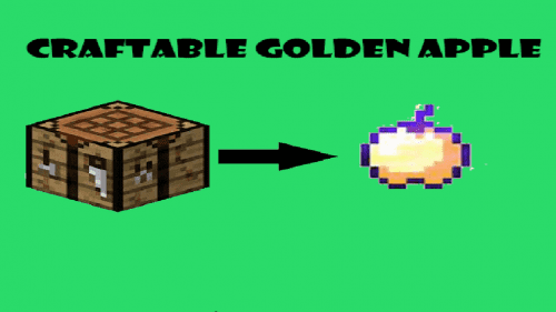 Craftable Golden Apple Data Pack 1.14.3, 1.13.2 (Notch Apple is Back!) Thumbnail