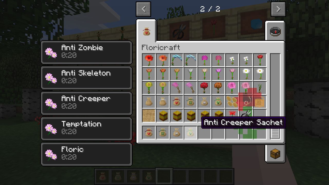 Floricraft Mod 1.12.2, 1.11.2 (Adds Sachets That Add New Effects to Player) 3