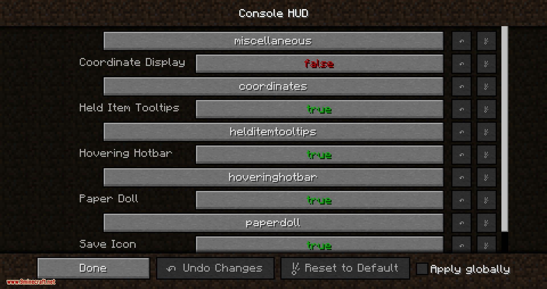 Console HUD Mod (1.16.5, 1.15.2) - Console Experience Mod 13