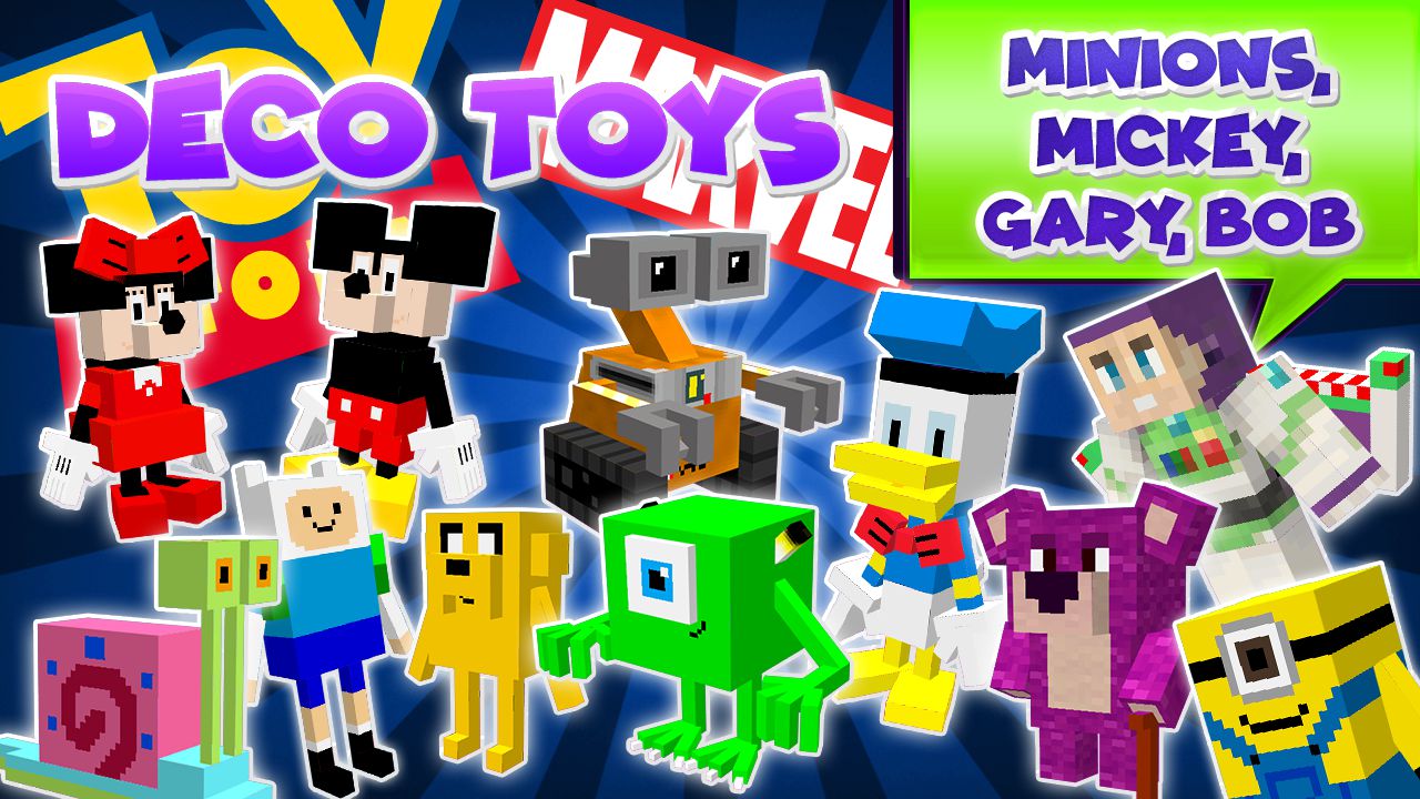 DecoToys Mod 1.12.2 (Minions, Mickey, Gary, Bob,...) 1