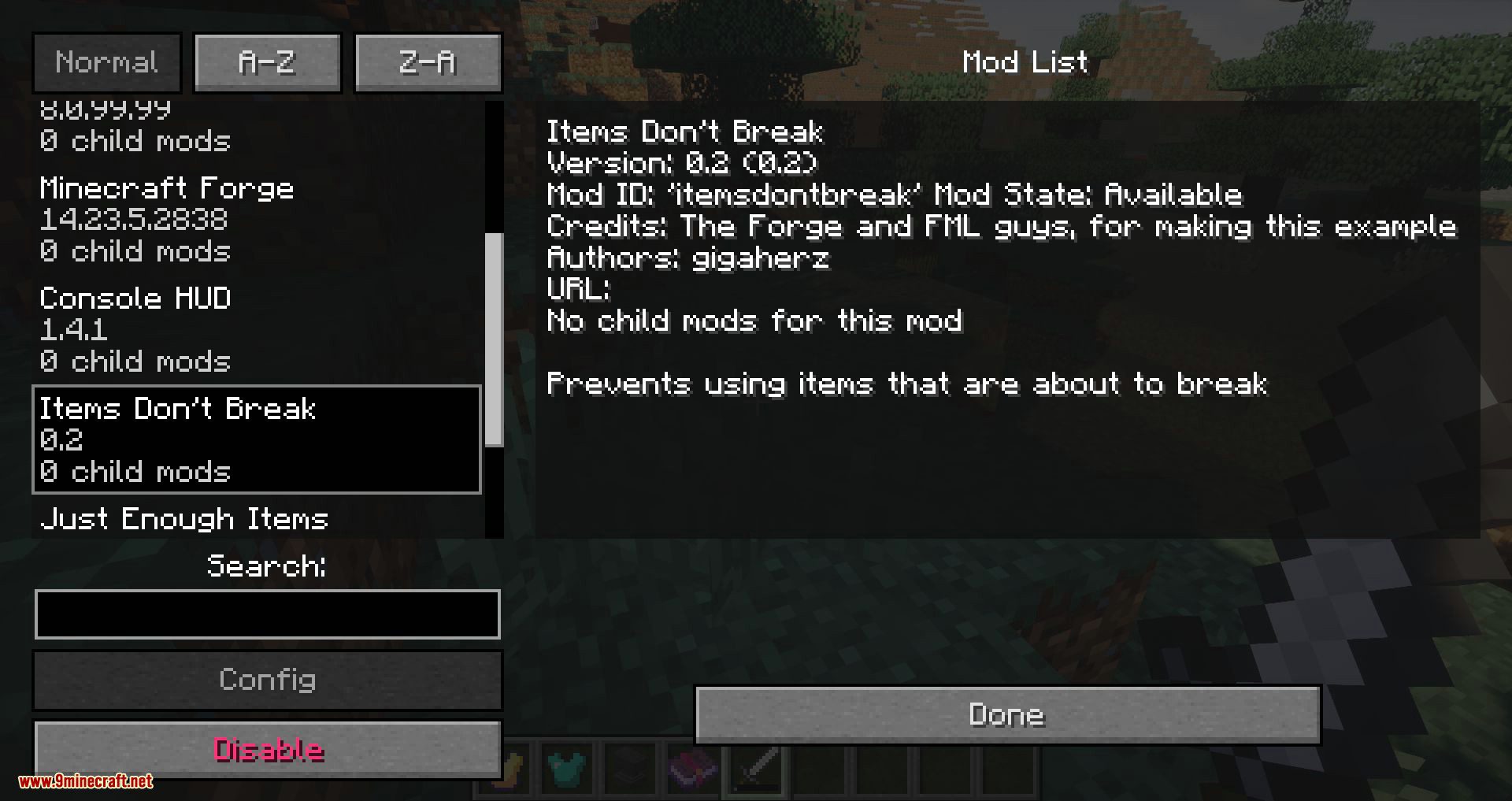 Items Don't Break Mod (1.19.2, 1.18.2) - Prevent Using Items Beyond Repair 11