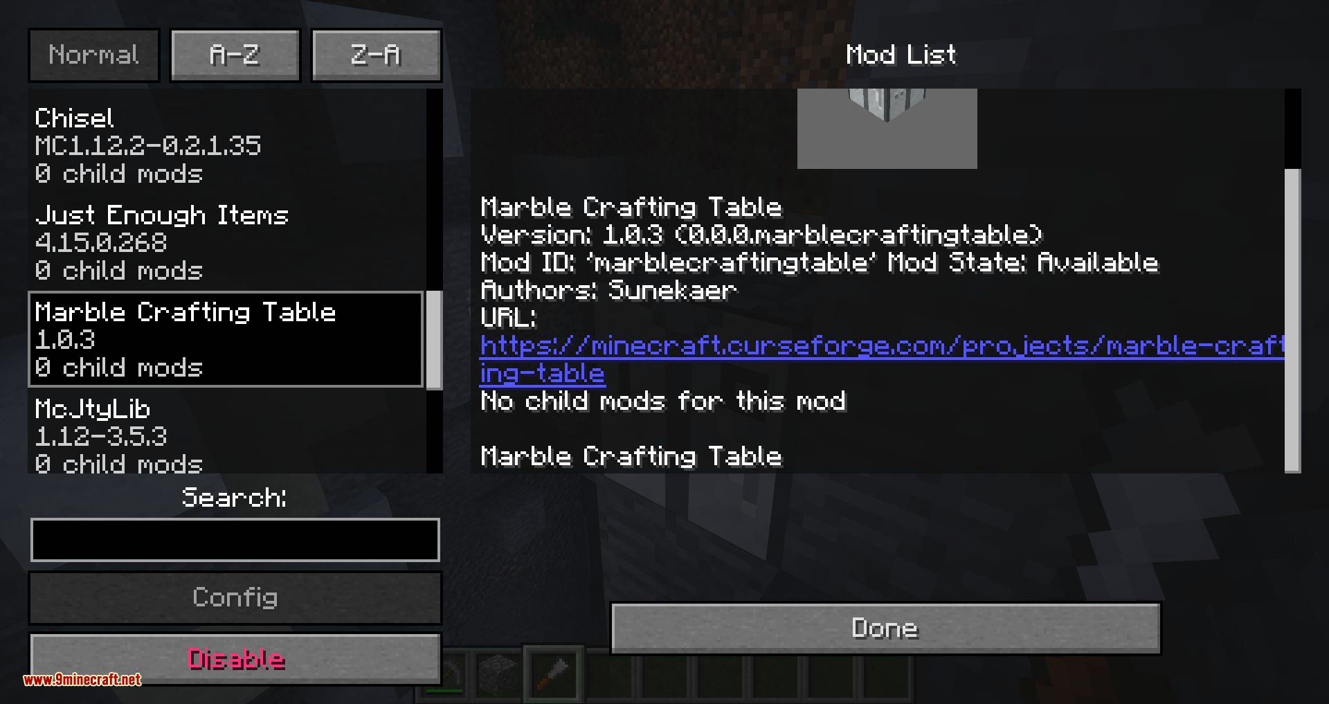 Marble Crafting Table Mod 1.12.2 (Add-on for Chisel) 11