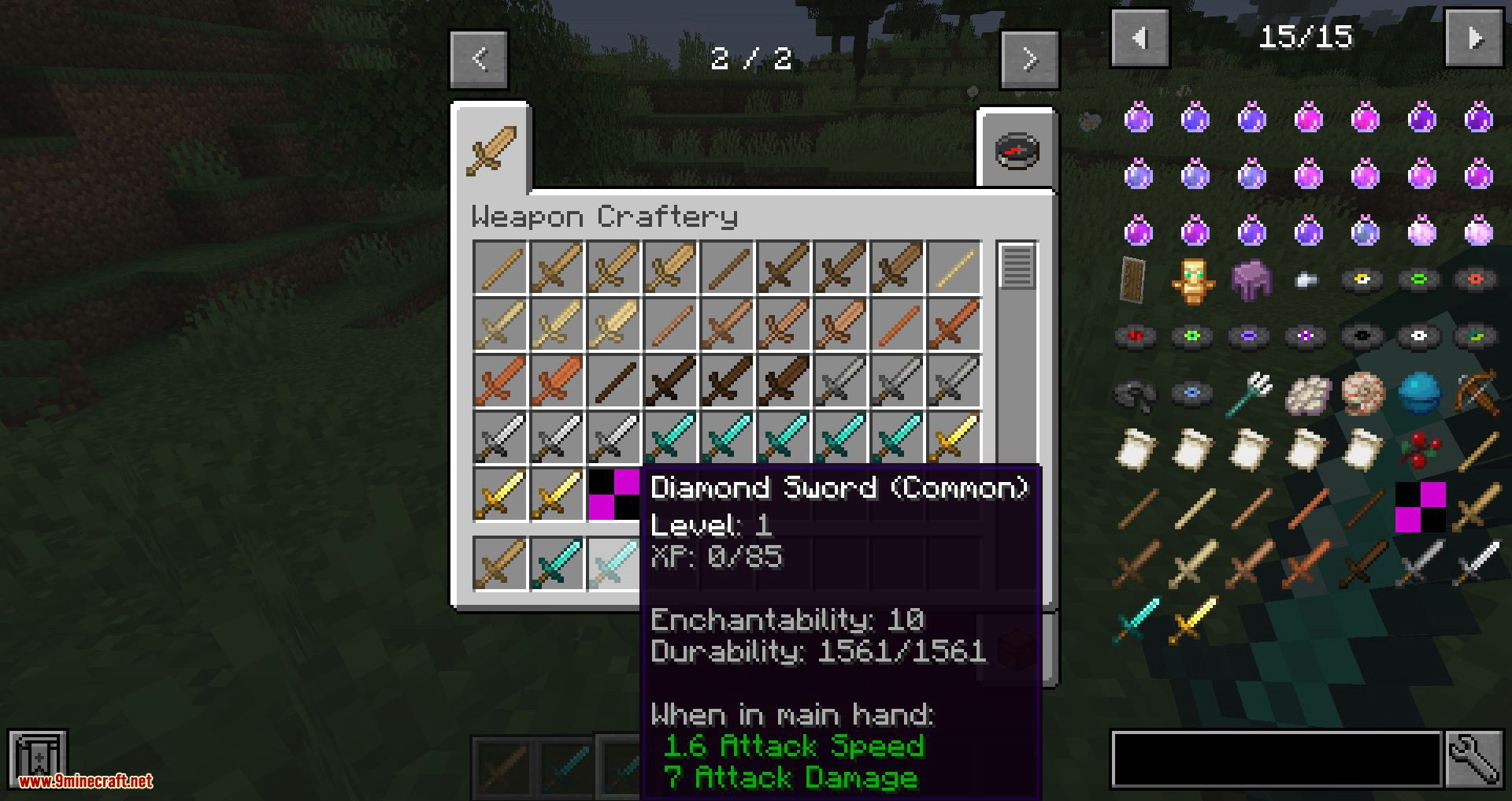 Weapon Craftery Mod 1.14.4, 1.14.3 (Weapons with Level and Rarity System) 5