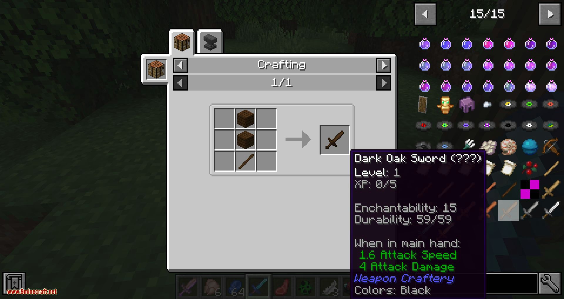 Weapon Craftery Mod 1.14.4, 1.14.3 (Weapons with Level and Rarity System) 11