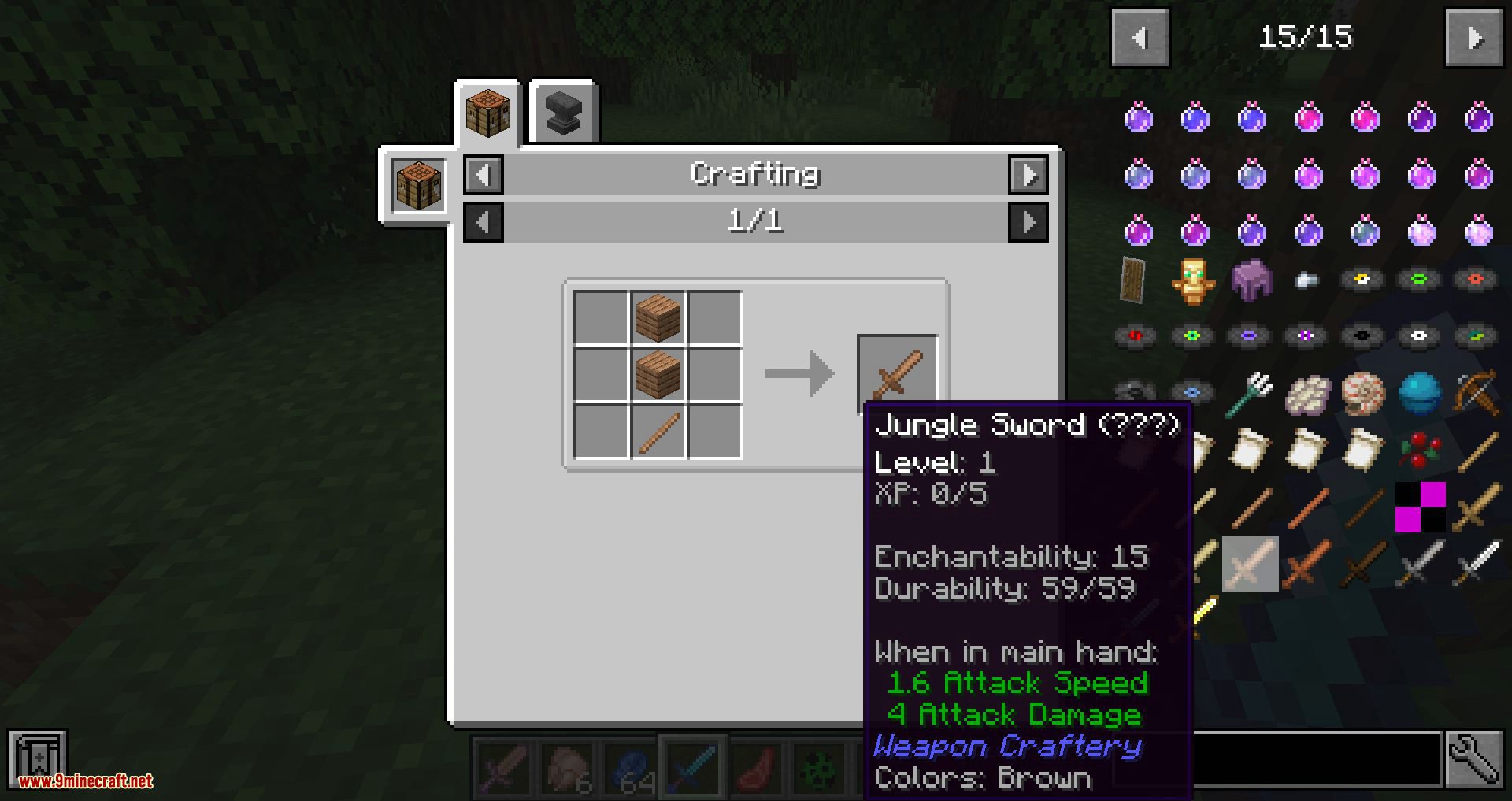 Weapon Craftery Mod 1.14.4, 1.14.3 (Weapons with Level and Rarity System) 13