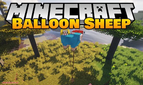 Balloon Sheep Mod 1.12.2 (Makes Sheep Fly) Thumbnail