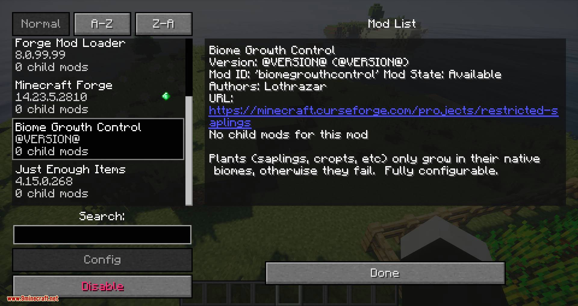 Biome Growth Controls Mod (1.18.2, 1.17.1) - Disable Sapling and Plant Growth Per Biome 8