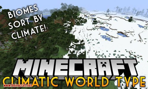 Climatic World Type Mod 1.15, 1.14.4 (Places Biomes Based on Climatic Features) Thumbnail