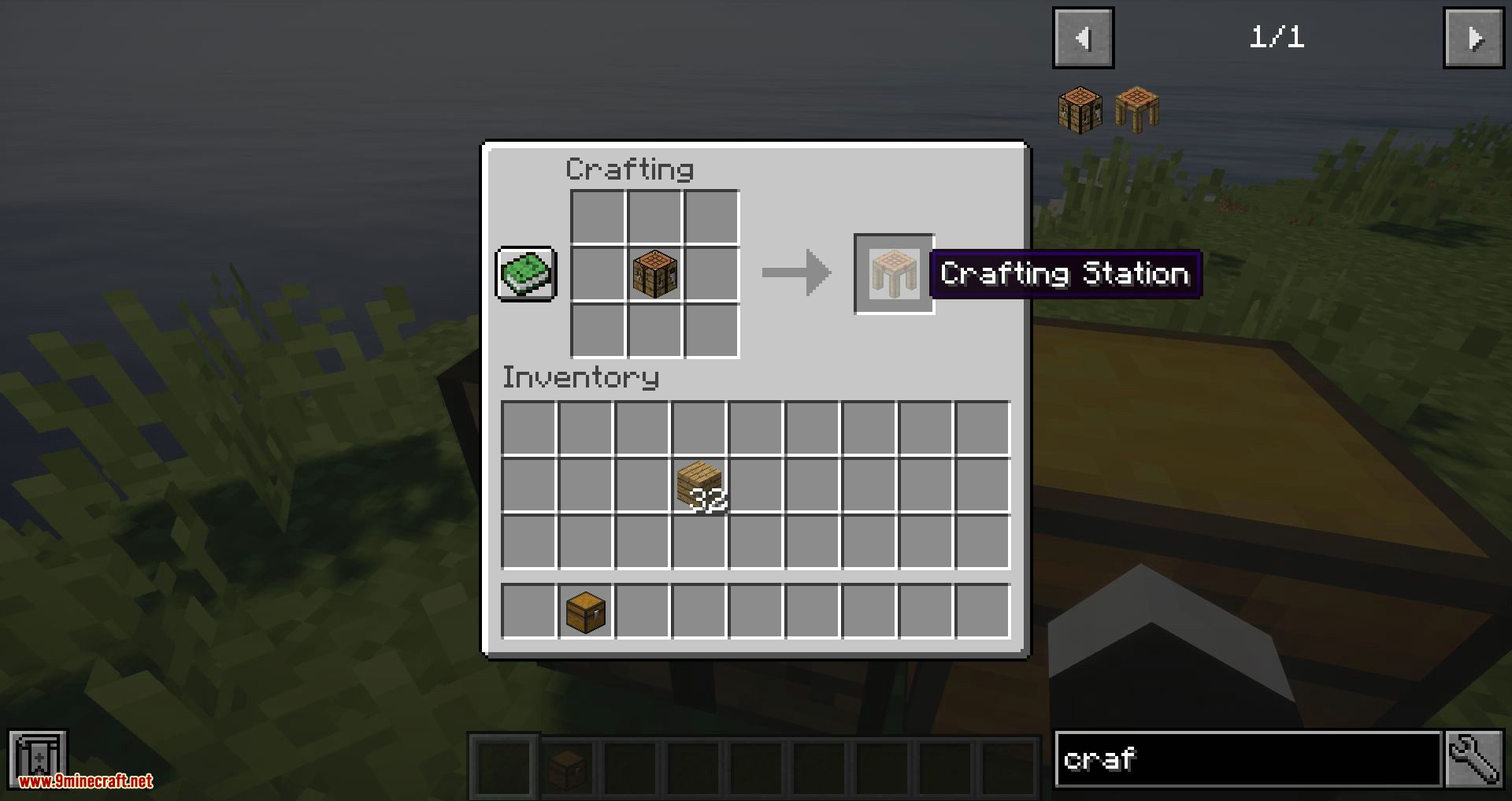Crafting Station Mod (1.20.1, 1.19.3) - Crafting Station without Tinkers' Construct 4