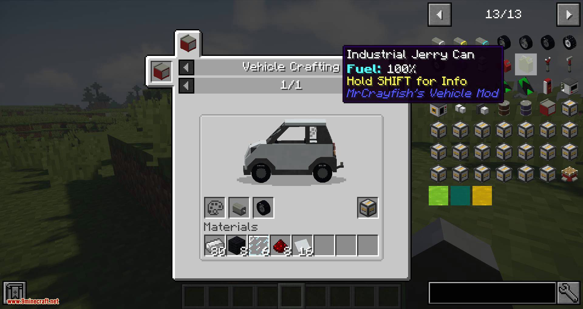 Just Enough Vehicles Mod 1.16.5, 1.15.2 (JEI Support for MrCrayfish's Vehicle) 8