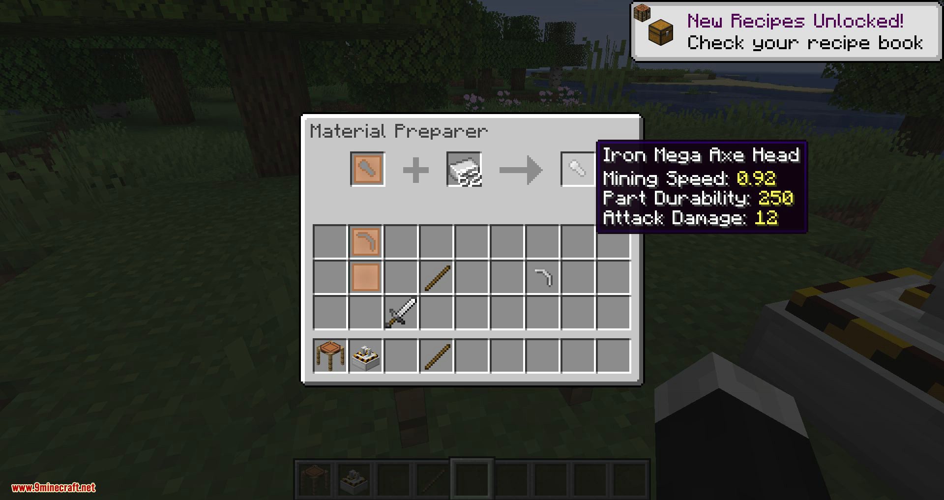 Materialisation Mod 1.16.5, 1.15.2 (Craft Tools with Any Materials) 9