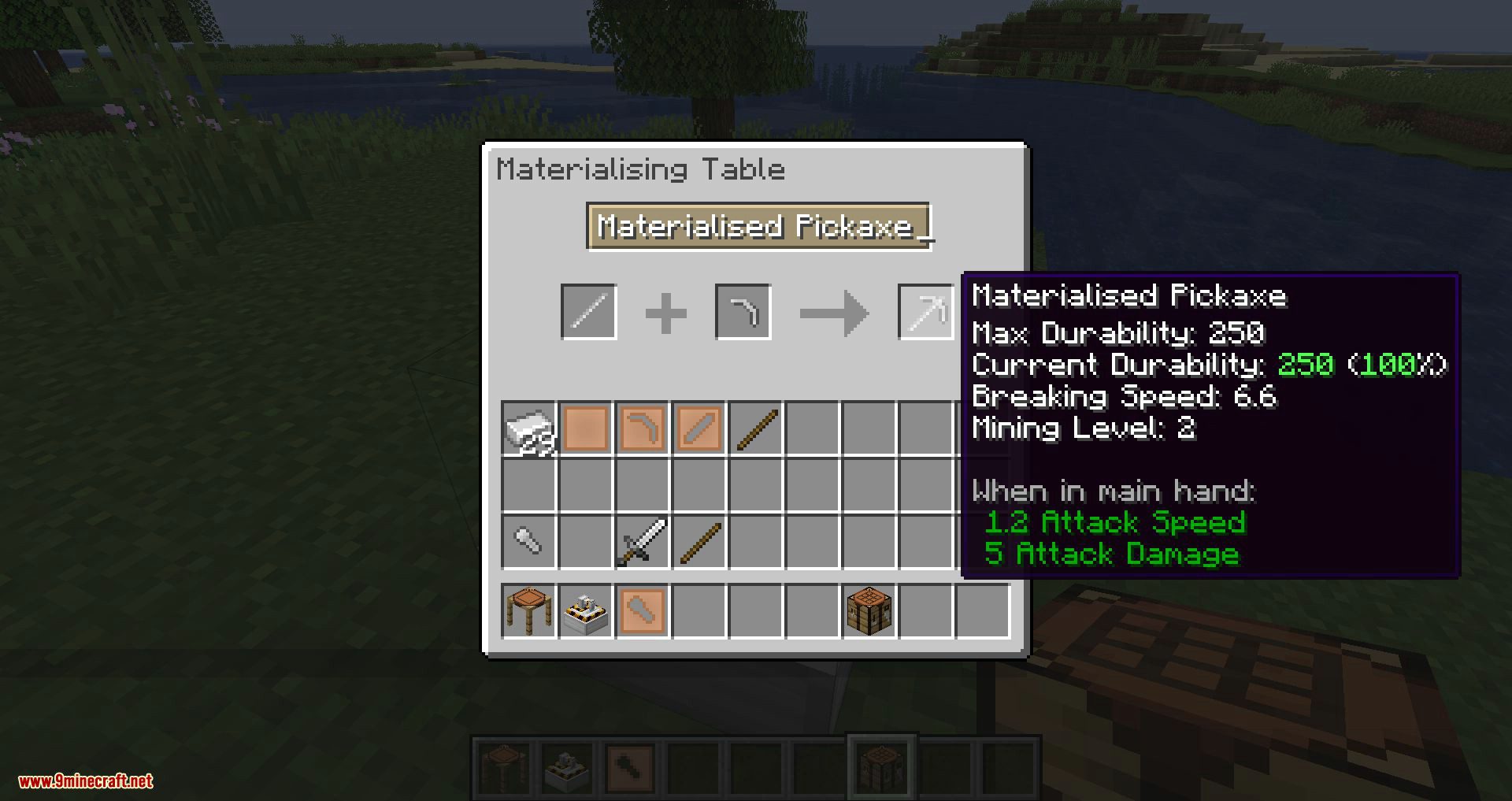 Materialisation Mod 1.16.5, 1.15.2 (Craft Tools with Any Materials) 11