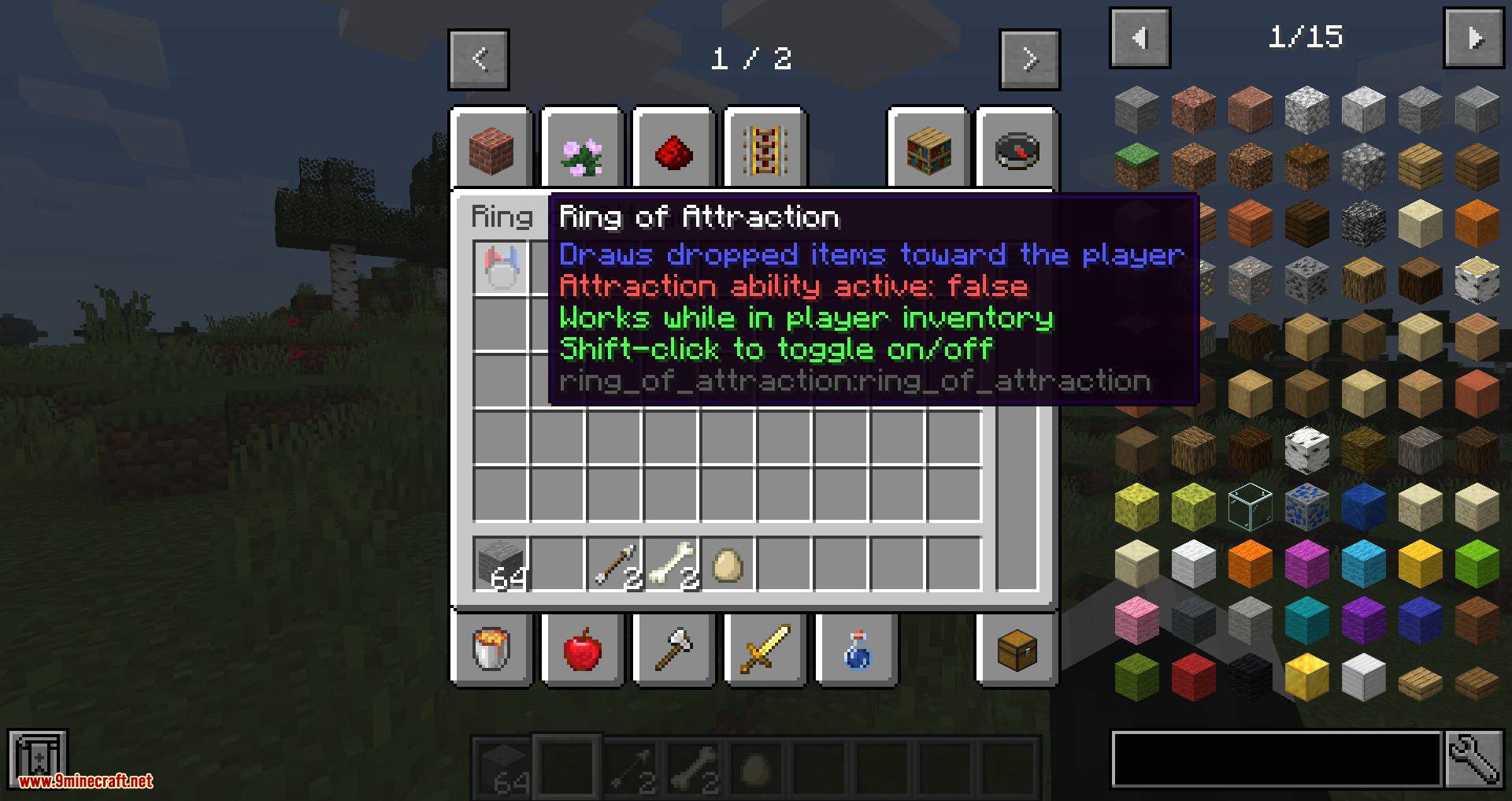 Ring of Attraction Mod (1.20.4, 1.19.3) - A Simple and Powerful Item Magnet 10