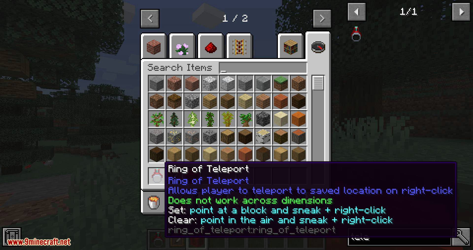 Ring of Teleport Mod (1.20.4, 1.19.3) - Teleport to a Stored Location, Reusable 3